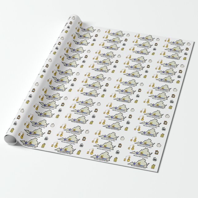 Papier Cadeau Virginia Moonshine Wrapping Paper Ver. 2 (Déroulé)
