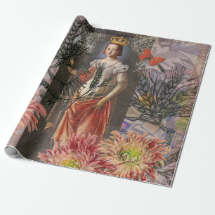 Papier Cadeau Virgo Femme Astrologie Whimsical Portrait