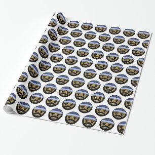Papier Cadeau Visage de coup sec et dur