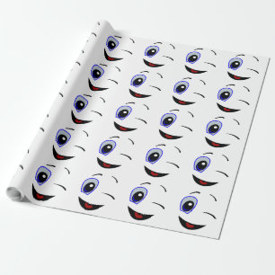 PAPIER CADEAU VISAGE SOURIRE