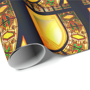 Papier Cadeau Vitrail victorien élégant