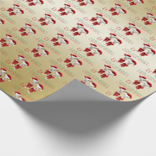 Papier Cadeau Voeux de Noël et petits baisers de chèvre
