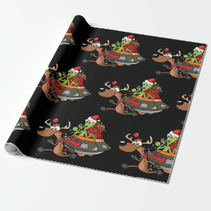 PAPIER CADEAU VOICI SANTA CLAUS