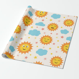 Papier Cadeau Voici venir le soleil Baby Shower