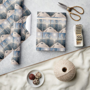 Papier Cadeau Voiliers avec des mouettes sur l'eau de l'océan