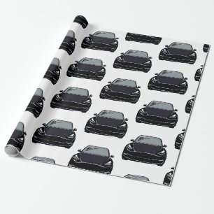 Papier Cadeau Voiture SUV pour véhicule électrique noir
