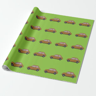 Papier Cadeau Voiture Vintage Rétro