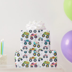 Papier Cadeau Voitures et camions à grande roue pour enfants