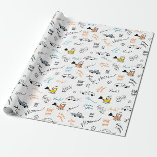 Papier Cadeau Voitures et véhicules garages papier d'emballage 
