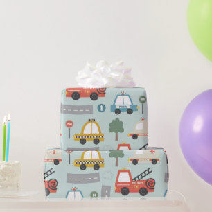 Papier Cadeau Voitures Pattern enfants