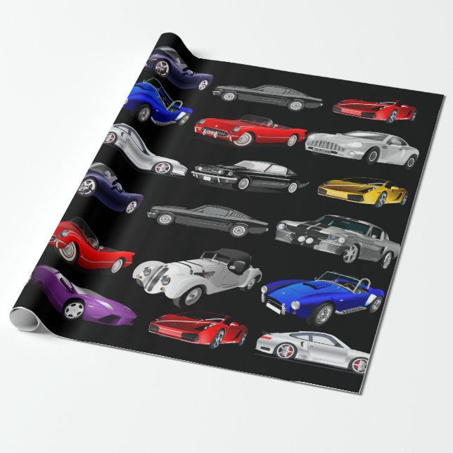 Papier Cadeau Voitures, Voitures et Voitures (Déroulé)