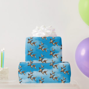 Papier Cadeau Voler Des Canards Mallards Dans Les Nuages