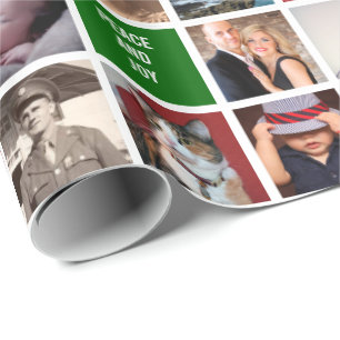 Papier Cadeau Vos propres photos Cadeau Collage personnalisé d