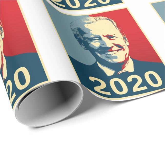 PAPIER CADEAU VOTE JOE BIDEN 2020 (Coin rond)