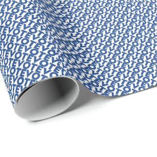 Papier Cadeau Votez bleu et blanc cadeau politique motif moderne