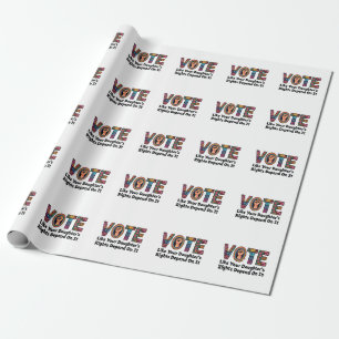 Papier Cadeau Votez comme les droits de votre fille en dépendent