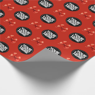 Papier Cadeau Votre logo d'entreprise personnalisé Bow rouge