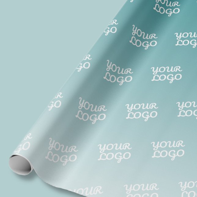 Papier Cadeau Votre logo en mosaïque diagonale et ombre de coule (Créateur téléchargé)