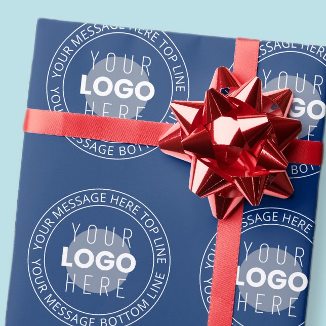 Papier Cadeau Votre logo et votre texte circulaire personnalisab (Créateur téléchargé)