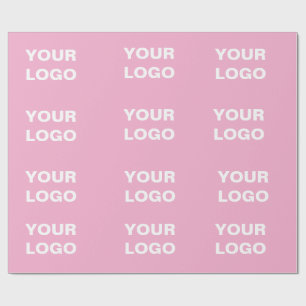 Papier Cadeau Votre logo ici Simple Élégant Moderne Logo minimal
