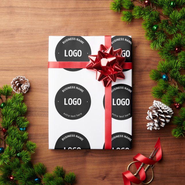 Papier Cadeau Votre logo, image ou conception & texte modifiable (Cadeau de vacances)
