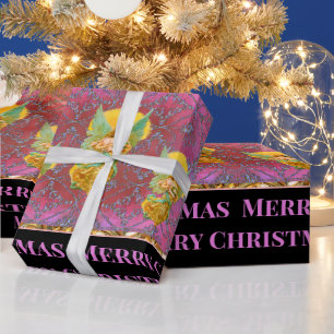 Papier Cadeau Votre message Anges flottants pour Noël