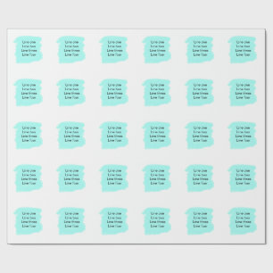 Papier Cadeau Votre message ici ajoutez le nom de texte monogram