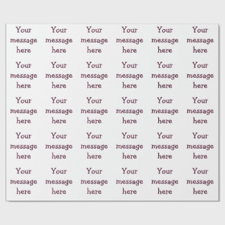 Papier Cadeau Votre message ici ajoutez le nom du texte image ci