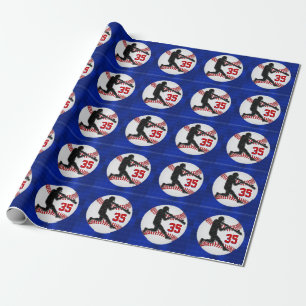 Papier Cadeau Votre papier d'emballage cadeau de base-ball de