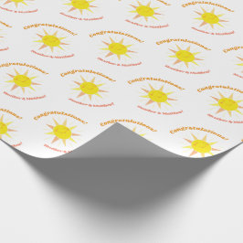 Papier Cadeau Vous êtes mon Baby shower Sunshine