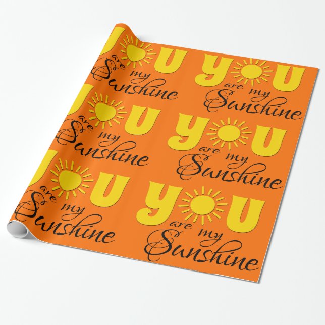 Papier Cadeau Vous êtes mon soleil (Déroulé)