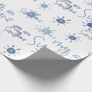 Papier Cadeau Vous êtes mon soleil en bleu