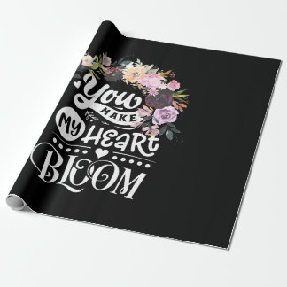 Papier Cadeau Vous Faites Fleurir Mon Coeur