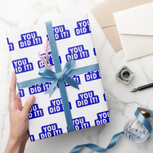 Papier Cadeau Vous L'Avez Fait Panneau Bleu