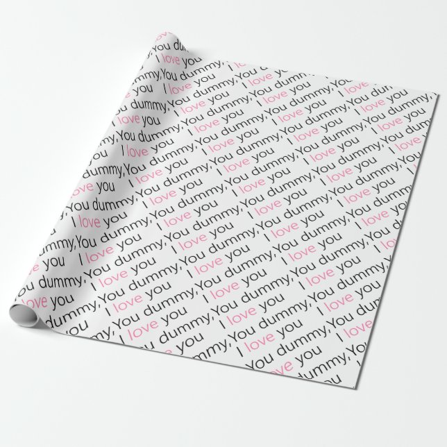 Papier Cadeau vous simulacre, je t'aime (Déroulé)
