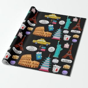 Papier Cadeau Voyage dans le monde