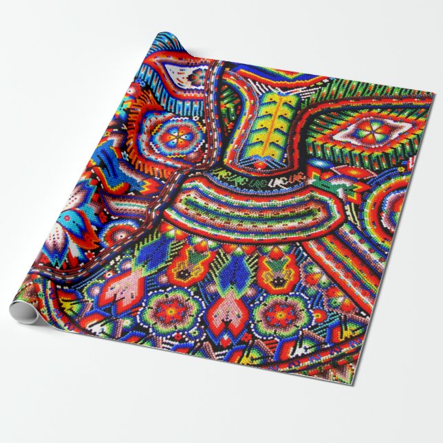 Papier Cadeau Voyage tribal maya mexicain de Boho d'art d'Oaxaca (Déroulé)