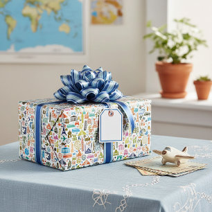Papier Cadeau Voyager dans le monde