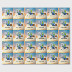 Papier Cadeau Voyageur du monde, conception populaire,