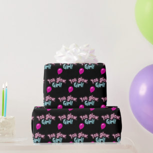Papier Cadeau Voyez votre fille s'identifier en noir