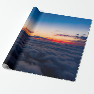 Papier Cadeau Vue aérienne du coucher de soleil sur les Blue Rid