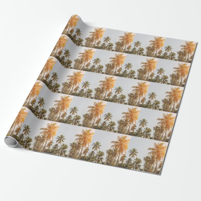 Papier Cadeau Vue Pittoresque sur la plage de Palm (Déroulé)
