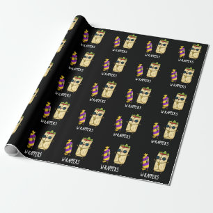 Papier Cadeau W-rappers Funny Food Pun Dark BG