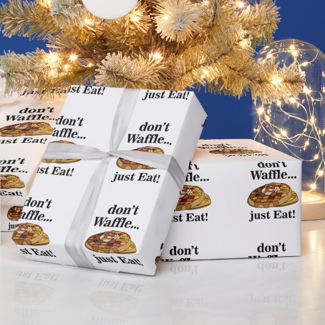Papier Cadeau Waffle Dessert Food Funny Party (Vacances)