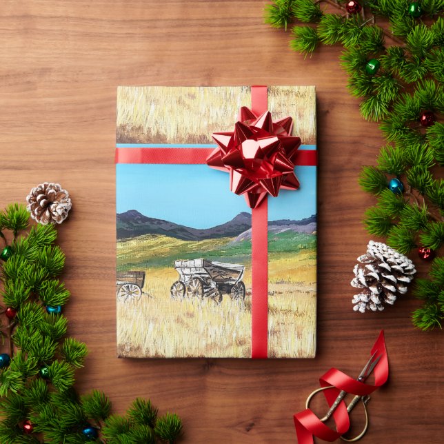 Papier Cadeau Wagon Wheels (Cadeau de vacances)