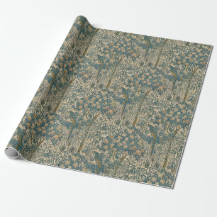 Papier Cadeau Walter Crane Vintage Art Nouveau Macaw Motif
