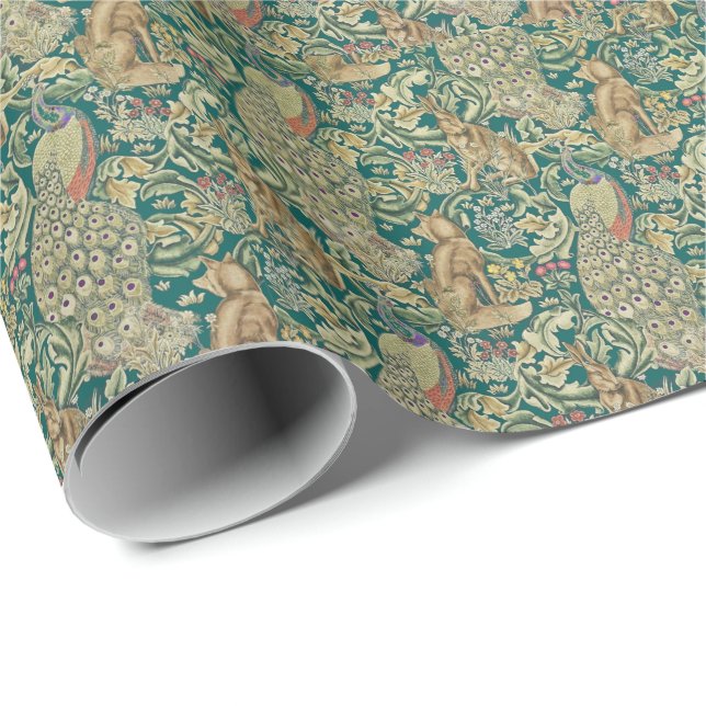 Papier Cadeau Walter Morris "Forêt" Papier à enveloppement (Coin rond)