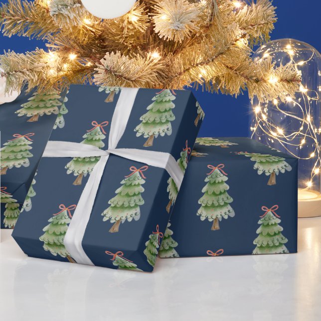 Papier Cadeau watercolor christmas tree (Vacances)