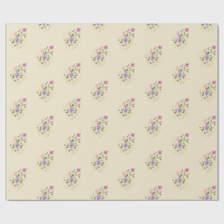 Papier Cadeau Watercolor Floral Soft Minimalist Vintage Style