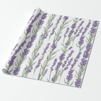Papier Cadeau Watercolor Lavender Flowers